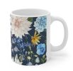 Navy Floral Coffee Tea Mug