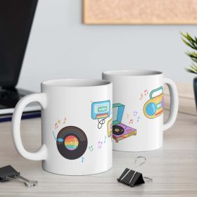 Retro Music Collection Coffee Tea Mug