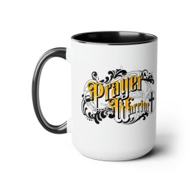 Accent Ceramic Coffee Mug 15oz - Prayer Warrior Christian Inspiration, S6