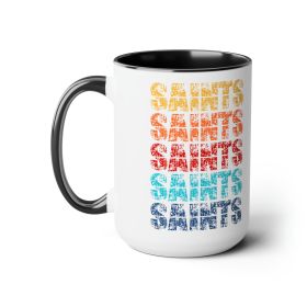 Accent Ceramic Coffee Mug 15oz - Saints Colorful Art Illustration