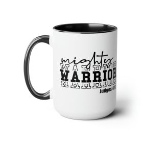 Accent Ceramic Coffee Mug 15oz - Mighty Warrior Black Illustration