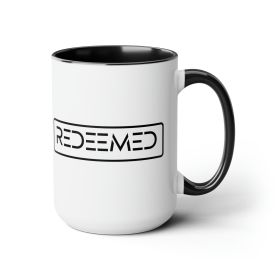 Accent Ceramic Coffee Mug 15oz - Redeemed Black Illustration