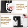 Espresso Machine With Adjustable Milk Frother Steam Wand 33.8OZ Removable Water Tank