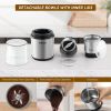 CHULUX Coffee Grinder Electric,Built-In Sharp Blade Spice Grinder with 2 Detachable Stainless Steel Bowls for Coffee, Spices, Herbs, Nuts, Grains,Lid