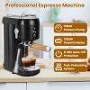 Espresso Machine With Adjustable Milk Frother Steam Wand 33.8OZ Removable Water Tank