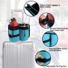 Travel Cup Holder Fits Roll on Suitcase Handles Luggage Cup Holder Bag with Shoulder Strap for Drink Beverages Coffee Mugs(Blue)