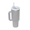 Mug Tumbler with Handle Insulated Tumbler with Lids Straw Stainless Steel Coffee Cups with Adjustable Strap Water Bottle Pouch