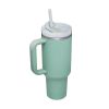 Mug Tumbler with Handle Insulated Tumbler with Lids Straw Stainless Steel Coffee Cups with Adjustable Strap Water Bottle Pouch