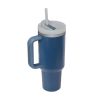 Mug Tumbler with Handle Insulated Tumbler with Lids Straw Stainless Steel Coffee Cups with Adjustable Strap Water Bottle Pouch