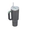 Mug Tumbler with Handle Insulated Tumbler with Lids Straw Stainless Steel Coffee Cups with Adjustable Strap Water Bottle Pouch