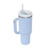 Mug Tumbler with Handle Insulated Tumbler with Lids Straw Stainless Steel Coffee Cups with Adjustable Strap Water Bottle Pouch