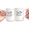 2 Pcs Valentine's Day Gift-Ceramic Couple Kiss Mugs Mr and Miss Couple Mugs