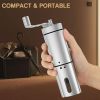 Portable Home Manual Coffee Grinder Stainless Steel with Ceramic Burr Bean Mill