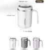 1pc Stainless Steel Cups With Lid; 16 Oz 304 Stainless Steel Tumblers Durable Coffee Mug With Splash Proof Sliding Lid; Drink With Lid Open; Non-Insul