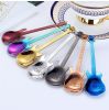 4Pcs Metal Guitar Spoon Flatware Set 18/10 Stainless Steel Guitar Spoons Creative Milk Coffee Spoon Ice Cream Candy Teaspoon