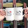 2 Pcs Valentine's Day Gift-Ceramic Couple Kiss Mugs Mr and Miss Couple Mugs